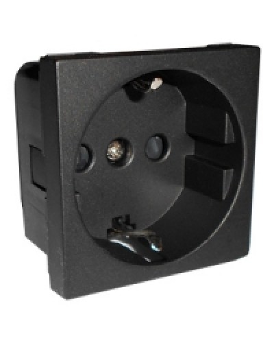 Розетка с заземляющими контактами и защитными шторками, (черный бархат) LK45 Экопласт (851408) в Санкт-Петербурге Аксессуары для кабель-канала Pintop.ru