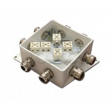 Коробка монтажная огнестойкая Гефест КМ-О (10к*10,0)-IP66-120х120, четыре ввода