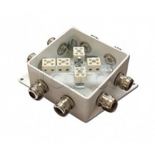 Коробка монтажная огнестойкая Гефест КМ-О (10к*10,0)-IP66-120х120, два ввода