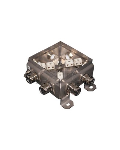 Коробка монтажная огнестойкая Гефест КМ-О (12к*10,0)-IP66 1212нерж, 8 вводов 123х123х60 в Санкт-Петербурге Распределительные коробки Pintop.ru