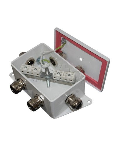 Коробка монтажная огнестойкая Гефест КМ-О (8к*10,0)-IP66-d, четыре ввода 120х80х68 в Санкт-Петербурге Распределительные коробки Pintop.ru