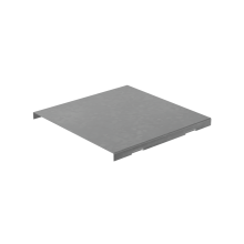 Крышка на угол внешний вертикальный 50х400 мм с разворотом трассы на 180 гр. "ПЛЮС" INOX304 КМ-Профиль (KVLTDplus90-50-400 INOX304)