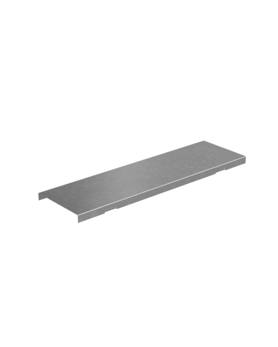 Крышка на вертикальный Т-ответвитель переходник 100-200 мм с разворотом трассы на 90 гр. ПЛЮС (нижняя часть больше исходной) INOX304 КМ-Профиль (KTDPVplus90-100-200 INOX304) в Санкт-Петербурге Аксессуары для лотков Pintop.ru