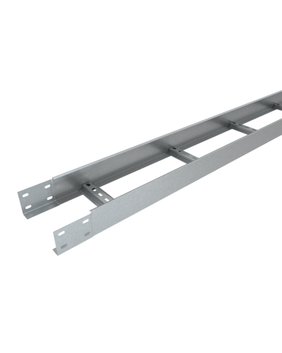 Лоток лестничный 80х600х1,2 L2000 мм Быстрый монтаж КМ-Профиль (LLS80-600-1.2-2000) в Санкт-Петербурге Кабельные лотки Pintop.ru