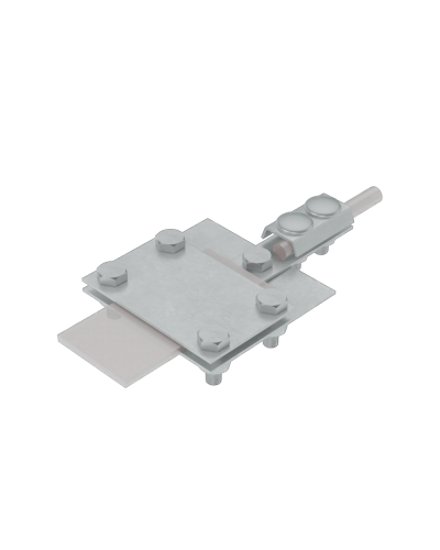 Универсальный контрольный соединитель полоса до 40 мм пруток Ø 5-8 мм КМ-Профиль (UKS-B40-D5-8) в Санкт-Петербурге Аксессуары для лотков Pintop.ru