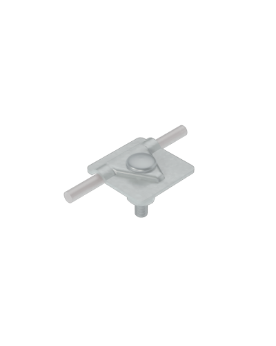 Универсальный соединитель для прутка Ø 5-10 мм с 1 пластиной 40х40 мм TD КМ-Профиль (USM-D5-10 TD) в Санкт-Петербурге Аксессуары для лотков Pintop.ru