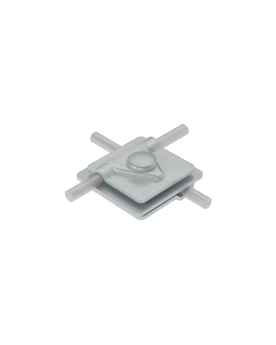 Универсальный соединитель для прутка Ø 5-10 мм с 3 пластинами 40х40 мм КМ-Профиль (3USM-D5-10) в Санкт-Петербурге Аксессуары для лотков Pintop.ru