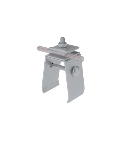 Универсальный фальцевый держатель H70 мм для прутка Ø 5-10 мм КМ-профиль (UFD-H70-D5-10) в Санкт-Петербурге Монтажные материалы Pintop.ru