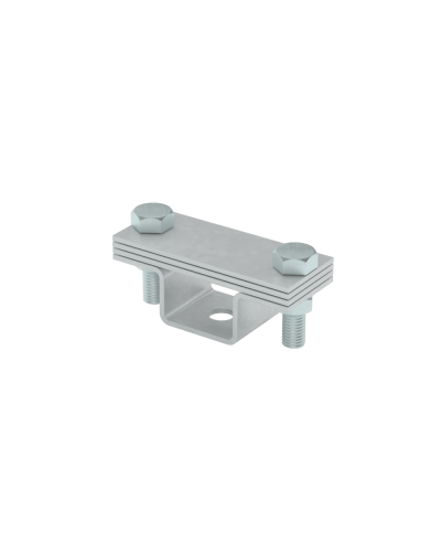 Универсальный держатель на мостовой опоре для полосы до 40 мм с 3 пластинами КМ-профиль (UDMO3-B40) в Санкт-Петербурге Монтажные материалы Pintop.ru