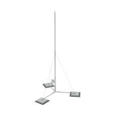 Вольностоящая молниеприемная мачта составная H10,2 м неразборное основание HD КМ-Профиль (TVMR-H10.2 HD)