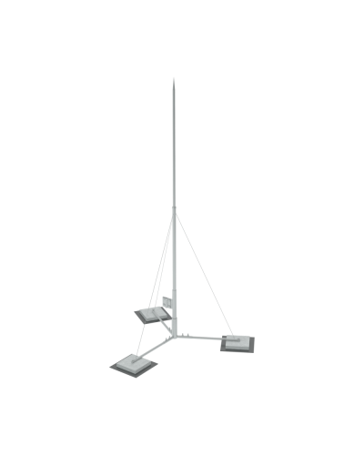 Вольностоящая молниеприемная мачта составная H10,2 м неразборное основание HD КМ-Профиль (TVMR-H10.2 HD) в Санкт-Петербурге Монтажные материалы Pintop.ru