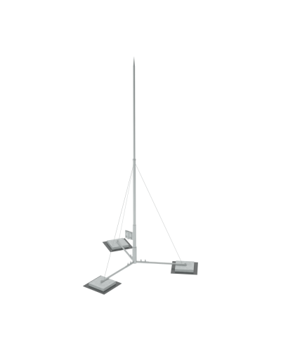 Вольностоящая молниеприемная мачта составная H12,1 м разборное основание HD КМ-Профиль (RTVMR-H12.1 HD) в Санкт-Петербурге Монтажные материалы Pintop.ru
