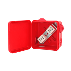 Коробка распределительная огнестойкая КРОПС-П1, IP54, габаритные размеры 100х100х50 мм, для кабелей сечением до 10 мм2, 4 клеммы КМ-Профиль (FRJB-KM-P1-10-04-КРОПС-IP54)