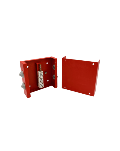 Коробка распределительная огнестойкая КРОПС, IP41, габаритные размеры 130х130х40 мм, для кабелей сечением до 4 мм2, 6 клемм КМ-Профиль (FRJB-KM-ST2-4-06-КРОПС-IP41) в Санкт-Петербурге Распределительные коробки Pintop.ru
