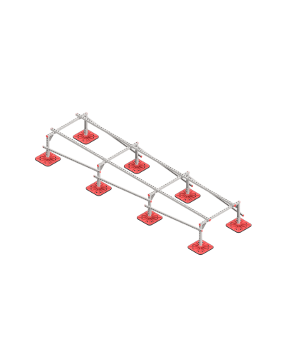 Опорная конструкция для установки оборудования TECHNORAPTOR FOOT 1000х4000 КМ-профиль (KM-TR-F-SSEI-1000-4000) в Санкт-Петербурге Системы видеонаблюдения Pintop.ru