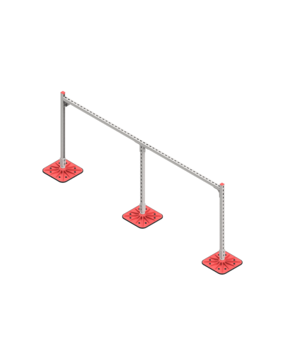 Опорная конструкция для горизонтальных прямоугольных воздуховодов и металлических лотков кабеленесущих систем TECHNORAPTOR FOOT 2500х1000 HD КМ-профиль (KM-TR-F-SSHRAD-2500-1000 HD) в Санкт-Петербурге Системы видеонаблюдения Pintop.ru