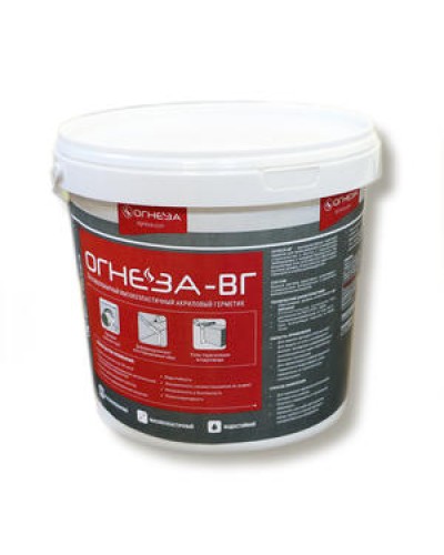 Герметик акриловый противопожарный Огнеза ОГНЕЗА-ВГ, ведро 3 кг., цвет белый в Санкт-Петербурге Дополнительное оборудование пожаротушения Pintop.ru