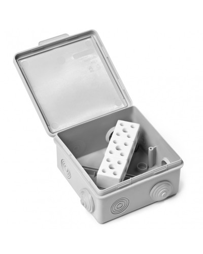 Коробка монтажная огнестойкая пластиковая герметичная КМОПГ (6к х10 мм) 100х100х50 IP54 ПожТехКабель (071-006) в Санкт-Петербурге Распределительные коробки Pintop.ru