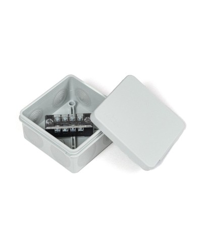 Коробка распред. двухкомп. (HF) 80х80х40 серая Промрукав (PR80.0168) в Санкт-Петербурге Распределительные коробки Pintop.ru