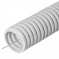 Труба гофрированная ПВХ легкая 350 Н серая с/з д16 (25м/уп) Промрукав (PR.011631М25)