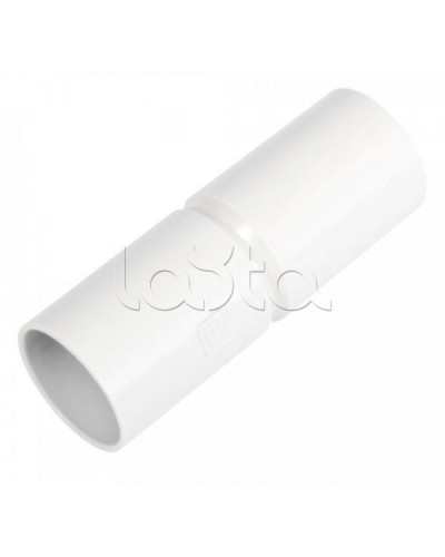 Патрубок-муфта белая д25 (40шт/480шт уп/кор) Промрукав (PR.01725б) в Санкт-Петербурге Повороты, муфты, тройники Pintop.ru