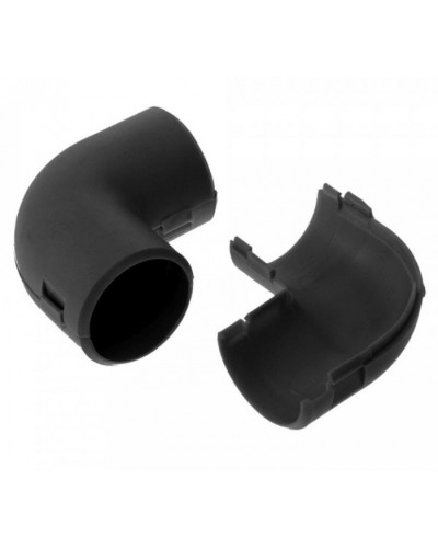 Соединитель угловой разборный черный д20 (5шт/550шт уп/кор) Промрукав (PR13.0174) в Санкт-Петербурге Повороты, муфты, тройники Pintop.ru