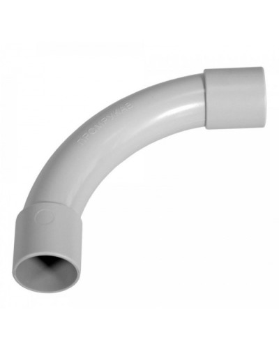 Соединитель угловой д25 безгалогенный (HF) атмосферостойкий серый (30шт/270шт уп/кор) Промрукав (PR13.0358) в Санкт-Петербурге Повороты, муфты, тройники Pintop.ru