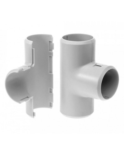 Тройник разборный д16 безгалогенный (HF) атмосферостойкий серый (70шт/700шт уп/кор) Промрукав (PR13.0364) в Санкт-Петербурге Повороты, муфты, тройники Pintop.ru