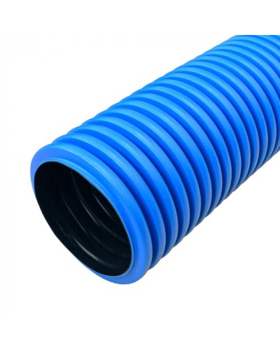Труба гофр. двуст. ПНД жесткая тип 1250 (SN26) синяя d110 мм 5,7м (34,2м/уп) Промрукав (PR15.01052) в Санкт-Петербурге Труба гофрированная Pintop.ru