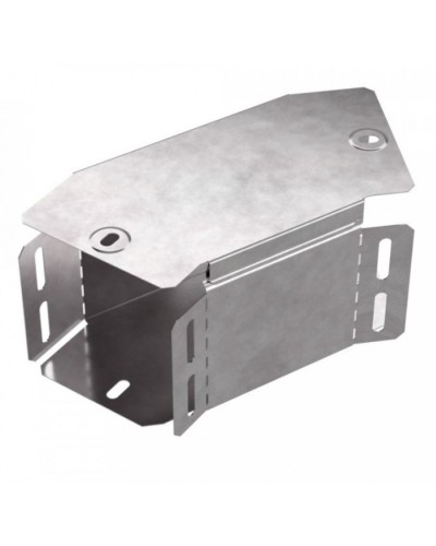 Угол горизонтальный 45 градусов с крышкой Стандарт 100х100 Промрукав (PR16.0425) в Санкт-Петербурге Аксессуары для лотков Pintop.ru