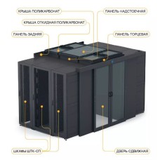 Крыша откидная поликарбонат 800 × 900 ЭМаг 12/24В для шкафа ШТК-СП-×.8.× ЦМО ЦОД-СП-КОП-НО-800.900-9005