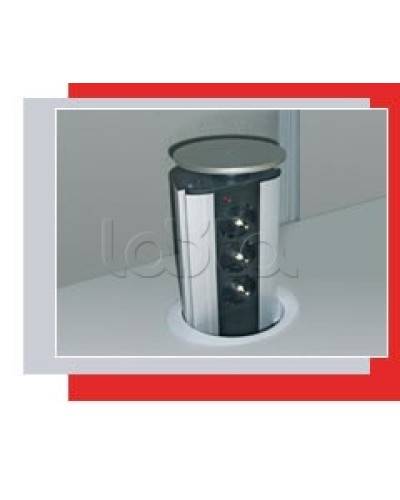 Блок розеточный настольный, 3 розетки (45х45мм) Экопласт 70303 в Санкт-Петербурге Блоки розеток Pintop.ru