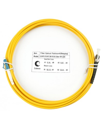 Шнур оптический simplex LC-ST 9/125 sm 15м LSZH Cabeus FOP(s)-9-LC-ST-15m в Санкт-Петербурге Патч-корды оптические Pintop.ru