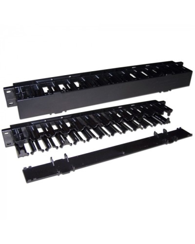 Кабельный органайзер 19 пластиковый, c крышкой, 1U LANMASTER (LAN-ORG/CVP-1U) в Санкт-Петербурге Кабельные органайзеры Pintop.ru