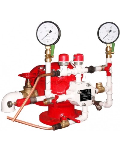 Узел управления дренчерный с пневмоприводом Спецавтоматика УУ-Д100/1,6(П0,028)-ВФ.О4 в Санкт-Петербурге Устройства пуска водяного пожаротушения Pintop.ru