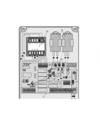 Блок управления для приводов распашных ворот Came 002ZA3P в Санкт-Петербурге Автоматизация ворот Pintop.ru