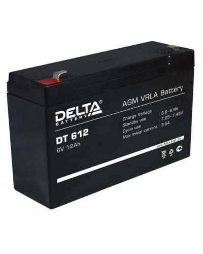 Аккумулятор свинцово-кислотный Delta DT 612 в Санкт-Петербурге Электротехническое оборудование Pintop.ru