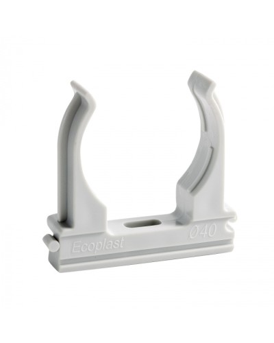 CF40G Держатель (клипса), без галогена, для труб D40мм (10шт) Экопласт (41740-10HF) в Санкт-Петербурге Держатели, клипсы, скобы Pintop.ru