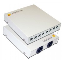 Кросс оптический настенный, металлический, на 8 ST адаптеров LANMASTER LAN-FOBM-WM-8ST
