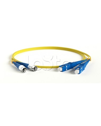 Патч-корд волоконно-оптический одномодовый SM 9/125 (OS2), SC/UPC-FC/UPC, 2.0 мм, duplex, LSZH, 10 м Hyperline FC-D2-9-FC/UR-SC/UR-H-10M-LSZH-YL в Санкт-Петербурге Патч-корды оптические Pintop.ru