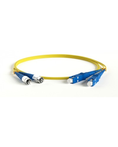 Патч-корд волоконно-оптический одномодовый SM 9/125 (OS2), SC/UPC-FC/UPC, 2.0 мм, duplex, LSZH, 30 м Hyperline FC-D2-9-FC/UR-SC/UR-H-30M-LSZH-YL в Санкт-Петербурге Патч-корды оптические Pintop.ru