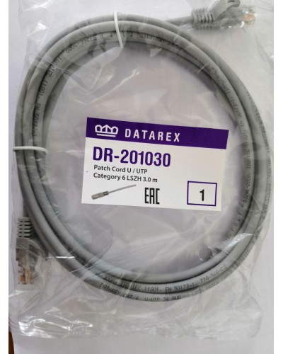 Шнур коммутационный категории 6 Datarex DR-201020 в Санкт-Петербурге Патчкорды (медные) Pintop.ru