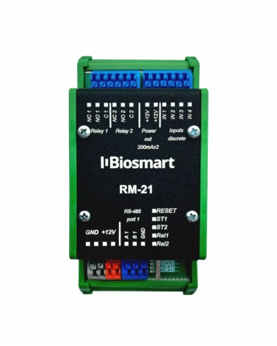 Релейный модуль BioSmart RM-21 OSDP в Санкт-Петербурге Контроллеры СКУД BioSmart Pintop.ru