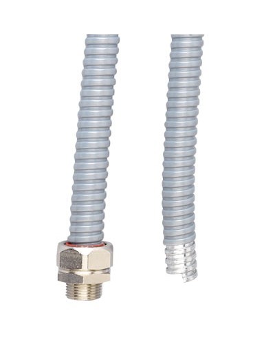 Металлорукав DN 12мм в ПВХ изоляции, Dвн 12,0 мм, Dнар 16,0, 50 м, цветчёрный DKC 6071R-012N в Санкт-Петербурге Крепежные изделия Pintop.ru