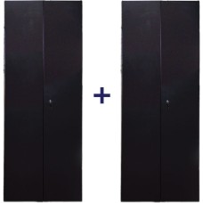 Комплект дверей 47U, 600 мм, черный, передняя - распашная металл, задняя - распашная металлTWT TWT-CBB-DR47-6x-S-M1