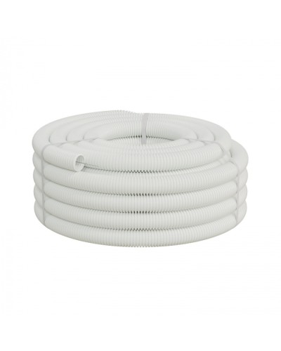 Труба ПП HF-FR гофрир. тяжелая, с зондом, без галогена, ПЛЛ50мм Экопласт (61150HFR-W) - Труба ПП HF-FR гофрир. тяжелая, с зондом, без галогена, ПЛЛдиам.50мм ПВ-0 (15м) цвет белый 1 палл.=630м Экопласт в Санкт-Петербурге Труба гофрированная Pintop.ru