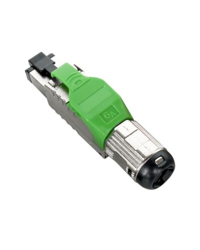 Разъем полевой оконцовки RJ-45 8P8C Hyperline PLUE-8P8C-S-C6A-SH-GN в Санкт-Петербурге Коннекторы и разъемы Pintop.ru