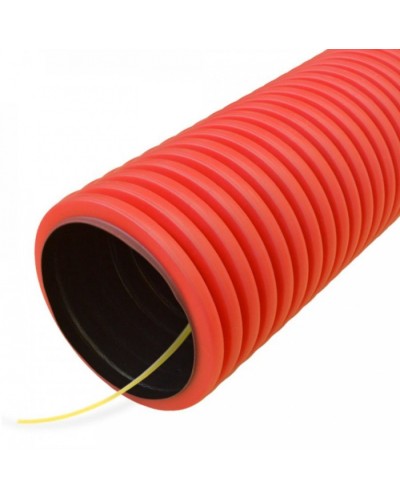 Труба гофрированная двустенная ПНД гибкая тип 750 (SN14) с/з красная д125 (50м/уп) Промрукав (PR15.0057) в Санкт-Петербурге Труба гофрированная Pintop.ru
