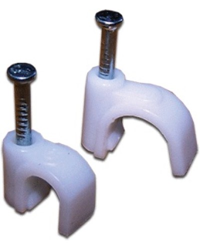 Клипса кабельная круглая, диаметр 6 мм, белая (100шт.уп) TWT TWT-CLR-06 в Санкт-Петербурге Держатели, клипсы, скобы Pintop.ru