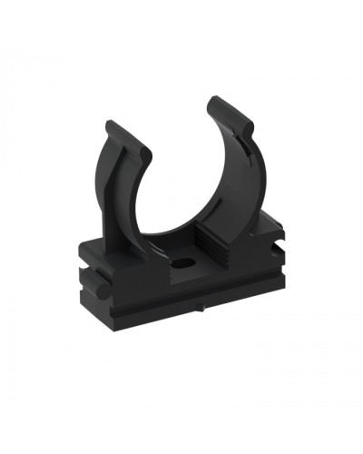 CFQ25 Держатель (клипса) для труб, для монтажного пистолета D25мм, цвет чёрный (50шт) Экопласт (41525BL) в Санкт-Петербурге Держатели, клипсы, скобы Pintop.ru